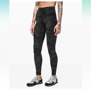 Black & grey Lululemon Camouflage Leggings